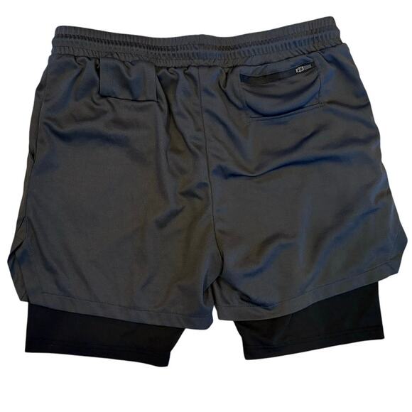 Men's 2 in 1 Athletic Shorts Surenow Sports Drawstring Mesh Lining Size XL - Picture 2 of 3